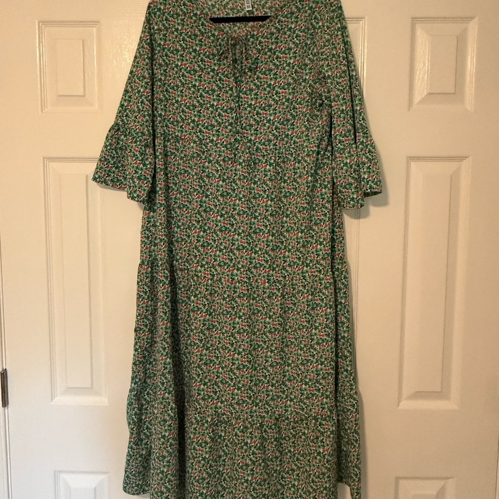Floral Green Dress
